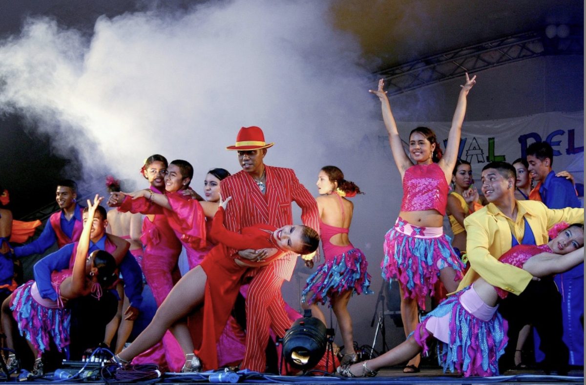 Carnival dancers performing on stage